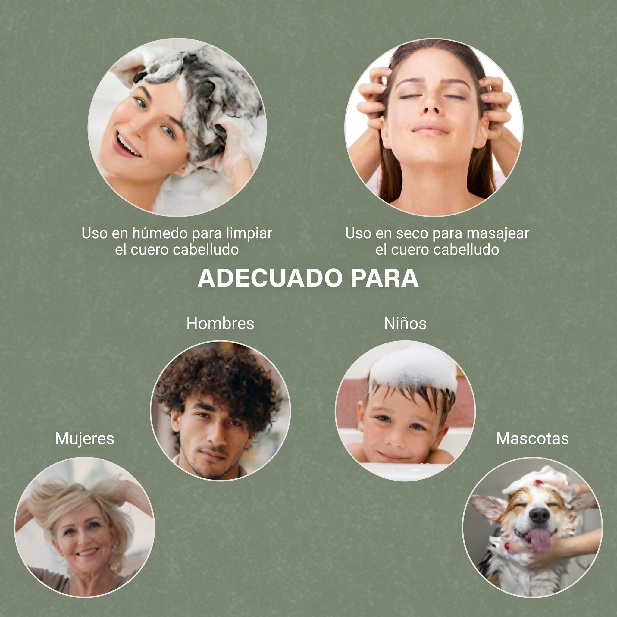Cepillo exfoliante para cuero cabelludo Nidyva